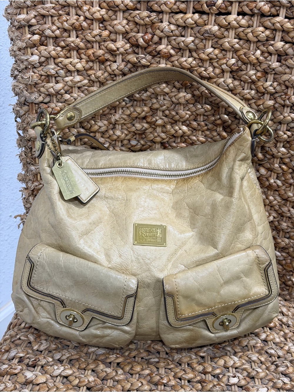Coach Poppy Hobo Leather Bag